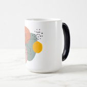 幾何学的，抽象芸術,ミニマル,モダンパステル， モーフィングマグカップ (正面右)