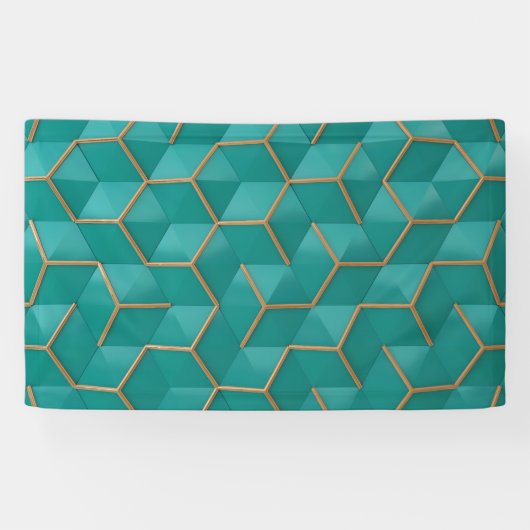 幾何学的 横断幕 (横)