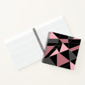 幾何学的、灰色、ピンク ノートブック (内部)