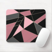 幾何学的、灰色、ピンク マウスパッド (マウス)