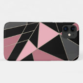 幾何学的、灰色、ピンク Case-Mate iPhoneケース (裏面(横))