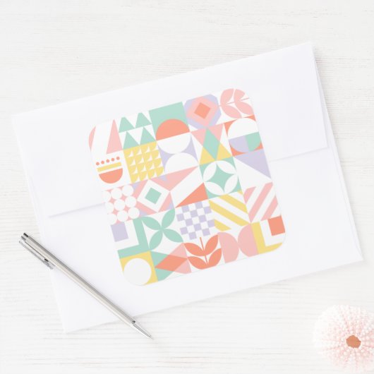 幾何学的#32 スクエアシール (封筒)