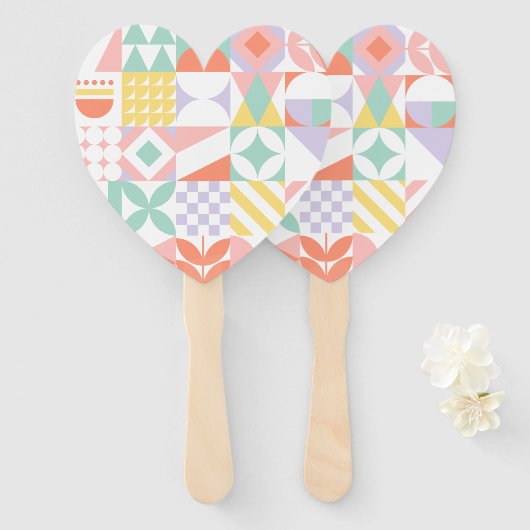 幾何学的#32 ハンドファン (正面&裏面)