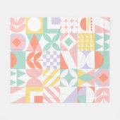 幾何学的#32 フリースブランケット (正面(横))