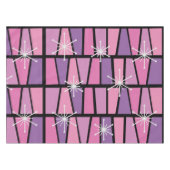 幾何学的MCM抽象芸術ピンク紫 テーブルクロス (正面(横))