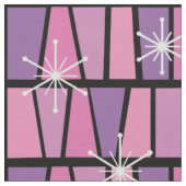 幾何学的MCM抽象芸術ピンク紫 ファブリック (クローズアップ)
