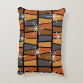 幾何学的MCM抽象芸術焼けオレンジ アクセントクッション (裏面(縦))
