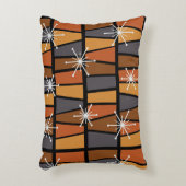 幾何学的MCM抽象芸術焼けオレンジ アクセントクッション (正面(垂直))