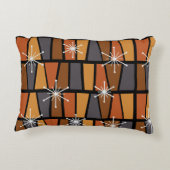 幾何学的MCM抽象芸術焼けオレンジ アクセントクッション (裏面)