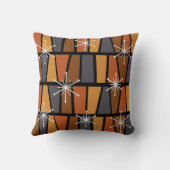 幾何学的MCM抽象芸術焼けオレンジ クッション (裏面)