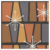 幾何学的MCM抽象芸術焼けオレンジ ファブリック (クローズアップ)