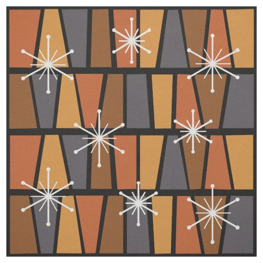 幾何学的MCM抽象芸術焼けオレンジ ファブリック (見本)