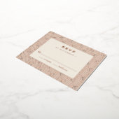 幾何学的RSVPカード 箔招待状ポストカード (回転した状態)