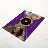 幾何学目盛り金ゴールドプレス発表 箔招待状 (回転した状態)