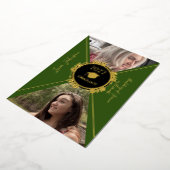 幾何学目盛り金ゴールドプレス発表 箔招待状 (回転した状態)