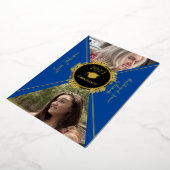 幾何学目盛り金ゴールドプレス発表 箔招待状 (回転した状態)