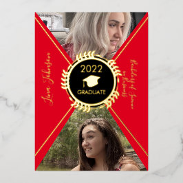 幾何学目盛り金ゴールドプレス発表 箔招待状