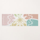 幾何学瞑想抽象芸術花名曼荼羅 ヨガマット (正面(横))