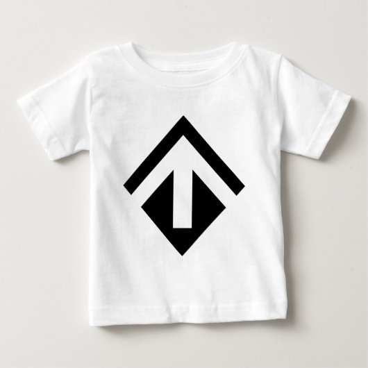 幾何学矢印02 ベビーTシャツ (正面)