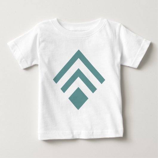幾何学矢印02 -海緑 ベビーTシャツ (正面)