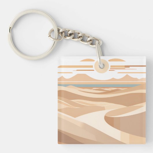 幾何学砂漠 キーホルダー (正面)