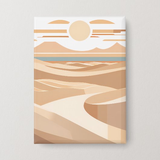 幾何学砂漠 缶バッジ (正面)