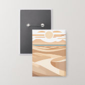 幾何学砂漠 缶バッジ (正面/裏面)