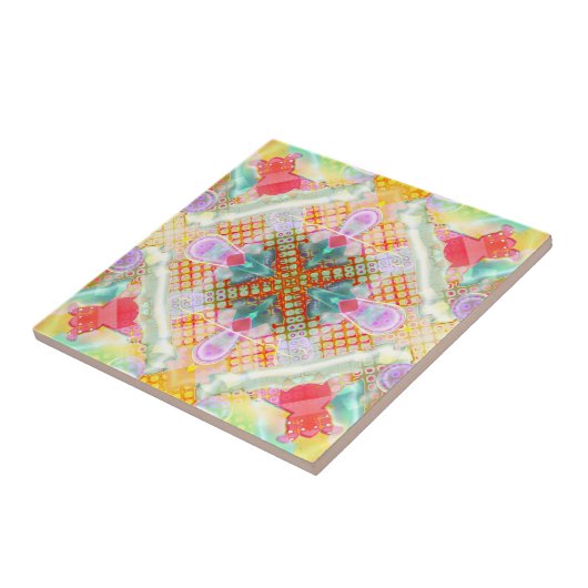 幾何学糖及びスパイス万華鏡のように千変万化するパターンタイル タイル (側面)