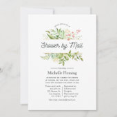 幾何学結晶の緑のシャワーbyメール 招待状 (正面)