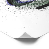 幾何学絵を描像 ポスター (角)