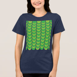幾何学緑半円ジオメトリ トライブレンドTシャツ