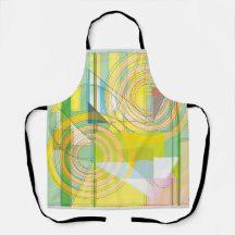 幾何学線の形状オールオーバープリントエプロン