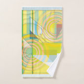 幾何学線の形状タオル バスタオルセット (ハンドタオル)