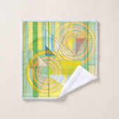 幾何学線の形状タオル バスタオルセット (ウォッシュタオル)