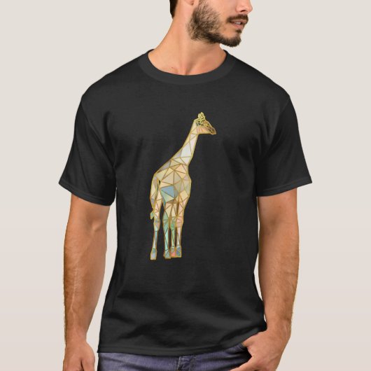幾何学線の後ろのキリン Tシャツ (正面)