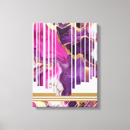 幾何学線ミニマル抽象芸術大理石 キャンバスプリント