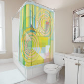 幾何学線形状シャワーカーテン シャワーカーテン (インサイチュ)