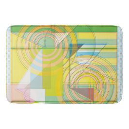 幾何学線形状浴衣 バスマット