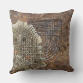 幾何学織りロックアート クッション (裏面)