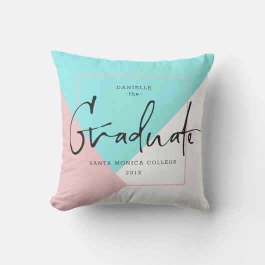 幾何学背モダン景タイポグラフィ2 クッション (正面)