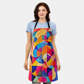 幾何学色の感情 エプロン (着用した状態)