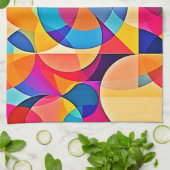 幾何学色の感情 キッチンタオル (折り畳み)