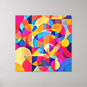 幾何学色の感情 キャンバスプリント (正面)