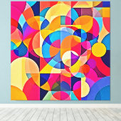 幾何学色の感情 キャンバスプリント (インサイチュ (ウッドフロア))