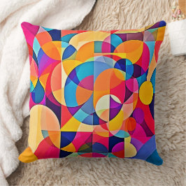幾何学色の感情 クッション