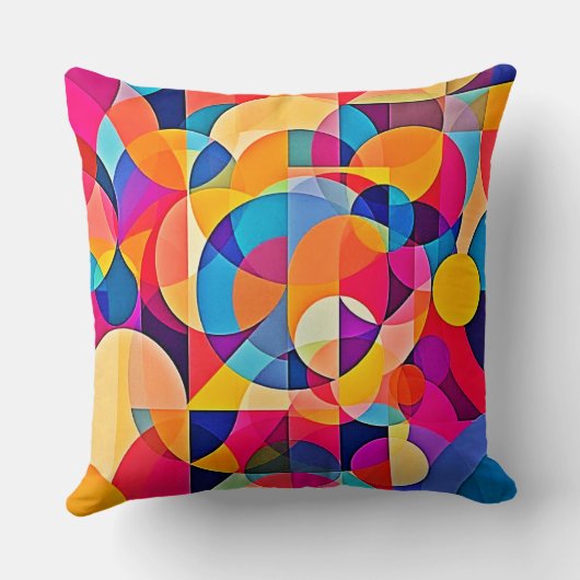 幾何学色の感情 クッション (裏面)