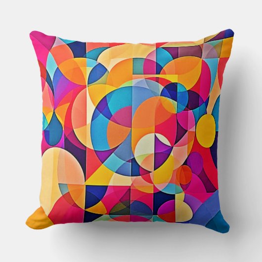 幾何学色の感情 クッション (正面)
