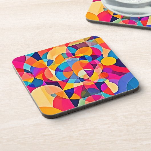 幾何学色の感情 コースター (左側)