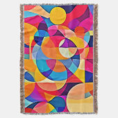 幾何学色の感情 スローブランケット (正面縦)
