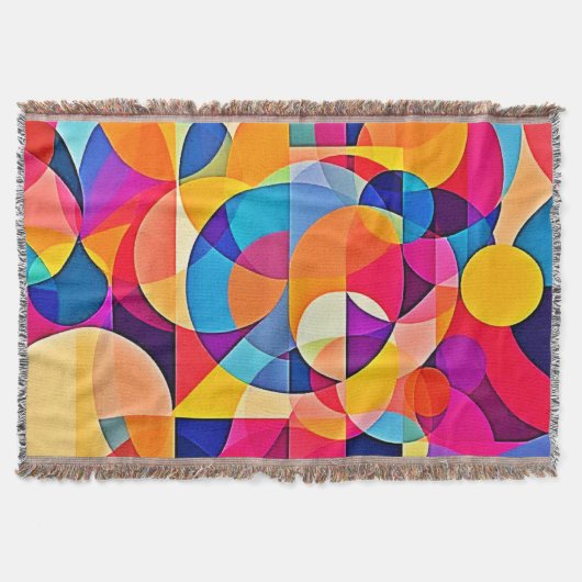 幾何学色の感情 スローブランケット (正面)